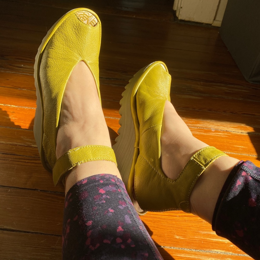 FLY London Yellow Sandals